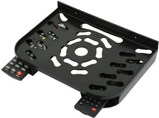onum Set Top Box Stand Wall Mount Router Stand with Remote Holder Setup Box Stand Plastic Wall Shelf