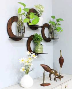 shivlok craft round04 MDF (Medium Density Fiber) Wall Shelf