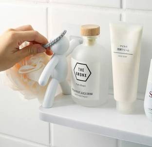 SJK Self Adhesive Multi-Purpose Wall Hanging Humanoid floating Shelf 2832 Plastic Wall Shelf