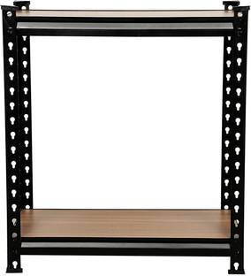 Star Work Wooden Steel 2 Sections Adjustable Industrial Storage Rack Adjustable Shelves Steel Wall Shelf