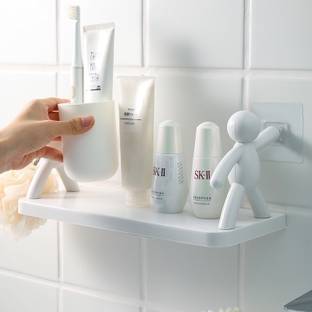 Torexo Sales Human Hook Rack Floating Wall Ledge Shelf Plastic Wall Shelf