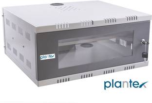 Plantex High Grade CCTV/DVR/NVR Cabinet Box/DVR Rack Wall Mount with Lock/Network Rack/Server Rack with Power Socket - 2U Iron Wall Shelf