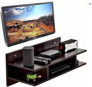classiconline Wooden Wall Mount Tv Set Up Box Stand 20*6 Wooden Wall Shelf