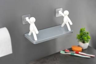 Sorath Wall Mounted Shelf Organizer for Bathroom Storage Soap/Shampoo/Hand wash | Plastic Wall Shelf