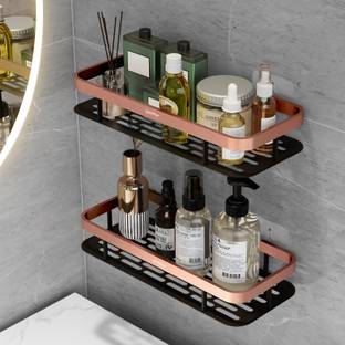 Plantex Shelf for Bathroom/Multipurpose Shelf/Self-Adhesive Shelf for Home/Office(12x5) Aluminium, Stainless Steel Wall Shelf