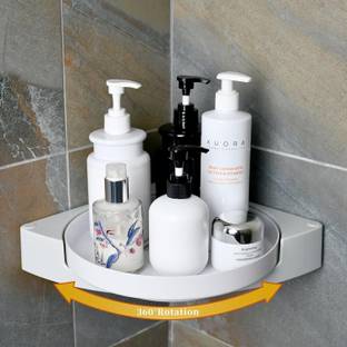 Le Daizy Corner Shower Caddy Plastic Bathroom Organizer Rotating Bathroom Shelf Plastic Wall Shelf
