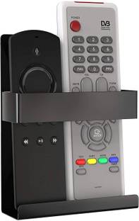 iSTAR Wall Mount Phone & Remote Holder Stand/Organizer – Iron Shelf (Black, 1-Tier) Iron Wall Shelf