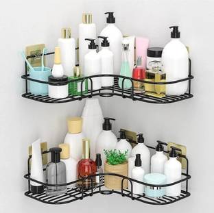 jolex JOLEX Self-Adhesive Metal Bathroom CornerShelf, Iron Wall Shelf