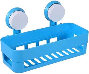 Rimatara Bathroom Kitchen No Drill Storage Rack Plastic Wall Shelf