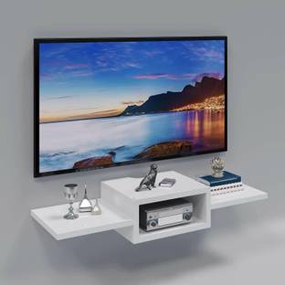 classiconline Wooden Wall Mount Tv Set Up Box Stand MDF (Medium Density Fiber) Wall Shelf