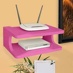 CraftOnline CraftOnline Wooden Wall Shelves Settop box Stand WiFi Routers Holder Wooden, MDF (Medium Density Fiber) Wall Shelf