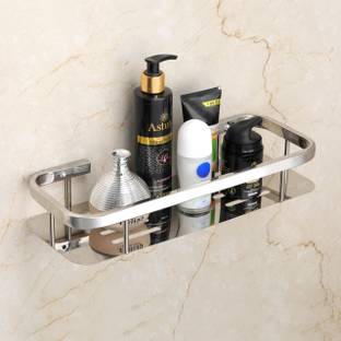 USF High Grade 304 Stainless Steel Bathroom Shelf/Kitchen Shelf/Bathroom Shelf and Rack/Bathroom Accessories Silver Stainless Steel Wall Shelf