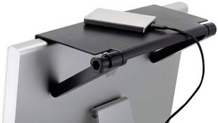 QUANTCOMM Screen Top Shelf,Monitor Shelf TV Screen Remote SetUp Box Top Storage Stand Plastic Wall Shelf