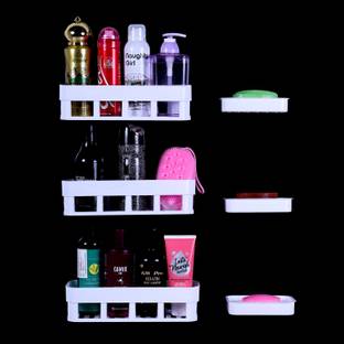 COFP 6pcs Bathroom Shelf/Tooth Paste-Brush Stand/Soap Stand/Bathroom Accessories