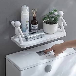 SJK Self Adhesive Multi-Purpose Wall Hanging Humanoid floating Shelf 1.46 Plastic Wall Shelf