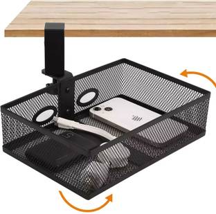Gadget-Wagon No Drill Under Desk Accessories holder Cable Management Tray CT05 Steel Wall Shelf