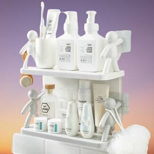 SJK Self Adhesive Multi-Purpose Wall Hanging Humanoid floating Shelf 1.1547 Plastic Wall Shelf
