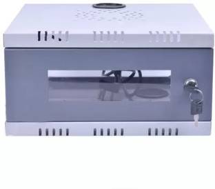 Planet info DVR Rack 1U CCTV/DVR/NVR Cabinet Box Wall Mount with Lock/Server Rack-Foldable Iron, Glass Wall Shelf
