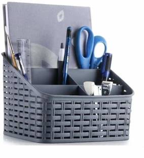 KARTUNBOX 1 Piece Desktop Organizers, Letter Organizer with Pen Holder- Plastic Wall Shelf