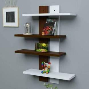 PepperWood Tree Shape Wall Mounted Shelves | Wall Rack Shelves | MDF (Medium Density Fiber) Wall Shelf