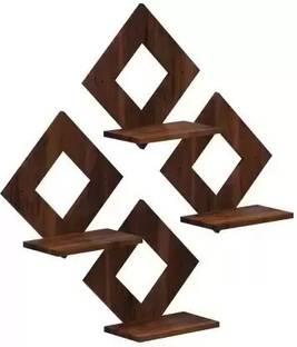 VD Crafts Pot Stand Set of 4 Piece Decorative Wooden Wall Hanging for Home Decor Office