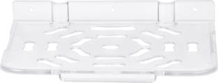 Ridamic Fancy Set Top Box Stand, Wifi Stand with Remote Holder , Wall Mounted Set Top Box Holder ( White ) Steel Wall Shelf