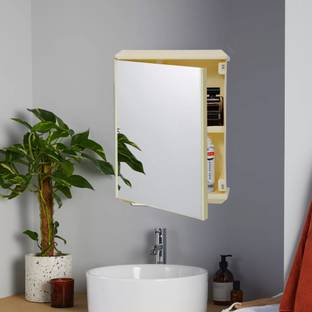 Grace Fine Ware washbasin mirror bathroom stand cabinet makeup storage Plastic Wall Shelf