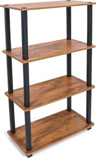 Livzing 4Tier DIY Turn N Tube Multipurpose Rack Kitchen Storage Organizer Wooden Wall Shelf