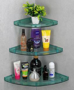 iSTAR Unbreakable 3 layer Corner set for Bathroom/wall decoration/Storage organizer..- Plastic Wall Shelf