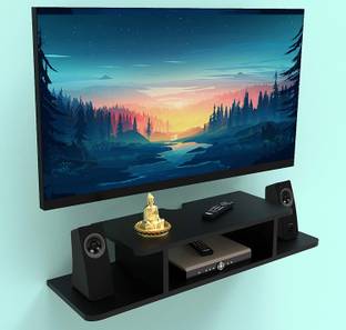 stardecor Engineered Wood tv cabinet Wall Mount Setup Box Stand tv wall shelves tv unite MDF (Medium Density Fiber) Wall Shelf