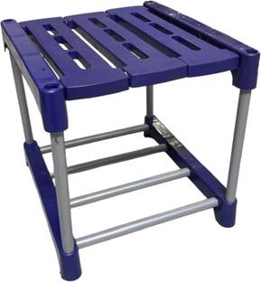 Novatic Metal Plastic Handmade Folding Bedside Stool Metal Bedside Table