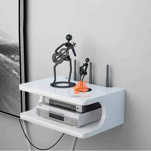 Stylish Art Maker Wall T.V Set up Box Stand, Wifi Stand Remote Stand Wall Shelf Wooden, MDF (Medium Density Fiber) Wall Shelf