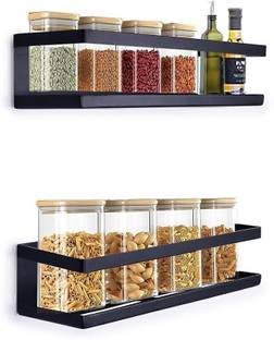 Shg enterprise Magnetic Shelf Fridge Side Storage Spice Rack Kitchen Organiser Steel Wall Shelf