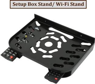 DALUCI Set Top Box Stand/DTH Stand/WIFI Router Stand , Wall Mount With 2 Remote Holder Plastic Wall Shelf