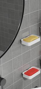 XBEY Self-Adhesive Multipurpose Bathroom Soap Stand Plastic Wall Shelf