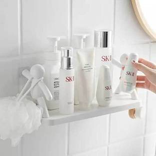 HEYMAK Floating Shelves Wall Shelf for Kitchen Bathroom Entryway Plastic Toothbrush Holder