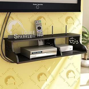 HOME SPARKLE Wooden Set Top Box Stand/DTH Stand/WIFI Router Stand,Wall Mount with Wifi Holder MDF (Medium Density Fiber) Wall Shelf
