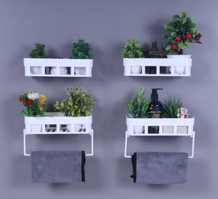 BRIZINGER Home Decor Wall Mounted Display Organizing Shelf for Living Room,Home Plastic Wall Shelf