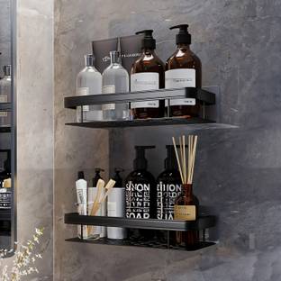 G Glennor Wall Mounted Storage Organizer Shelf Holder/Rack/Bathroom Accessories Plastic Wall Shelf