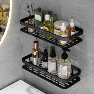 Plantex Shelf for Bathroom/Multipurpose Shelf/Self-Adhesive Shelf for Home/Office(12x5) Aluminium, Stainless Steel Wall Shelf