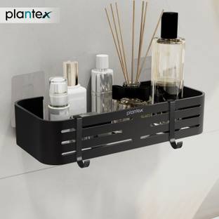 Plantex Shelf for Bathroom/Bathroom Organizer/Shelf with Self Adhesive Sticker-(12x5in) Aluminium Wall Shelf