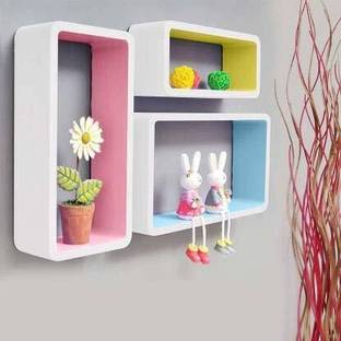 classiconline Modern Cube Wooden Wall Shelf