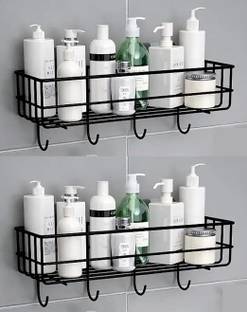 Moxstar Wall Mounted Shelf/Rack/Storage Organizer for bathroom/living Hall Iron Wall Shelf
