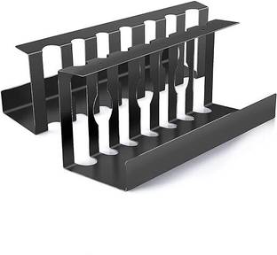 Indian Decor 41633 Under Desk Cable Management Tray,Set of 2 Under Desk Cable Organizer Stainless Steel Wall Shelf