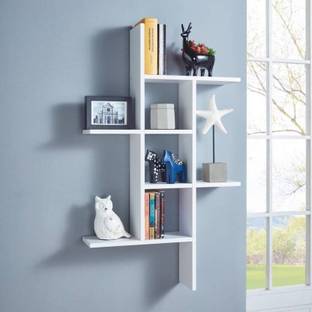 OnlineHaat Wooden wall shelf wall hanging wall decor mounted floating Wooden Wall Shelf
