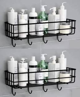 kedarnath Multi-use Self Adhesive Kitchen (PACK OF 1) Bathroom Shelve,storage Rack Stainless Steel Wall Shelf