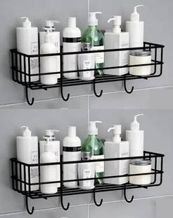 M Y GI Self-Adhesive Wall Shelves for Bathroom Organizer/ Storage/ Rack Iron Wall Shelf