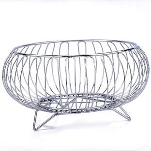 SHIVICREATIONS Fruits/Vegetables Kitchen Rack Steel fruit basket steel small-324