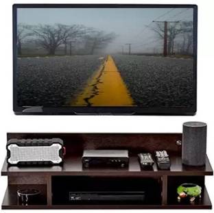 Woodtwist Wooden Set Top Box Stand Wall Mounted TV Cabinets Wall Selves Holds Speaker MDF (Medium Density Fiber) Wall Shelf
