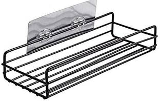 Dialust Bathroom Storage Shelf Wall Hanging Rack Soap Shampoo Holder Storage Organizer Iron Wall Shelf